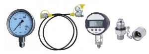 Manometer, digitale, meetkoppeling, minimess