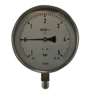 Manometer 63mm, compleet RVS