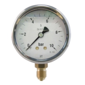 Manometer 63mm. RVS kast